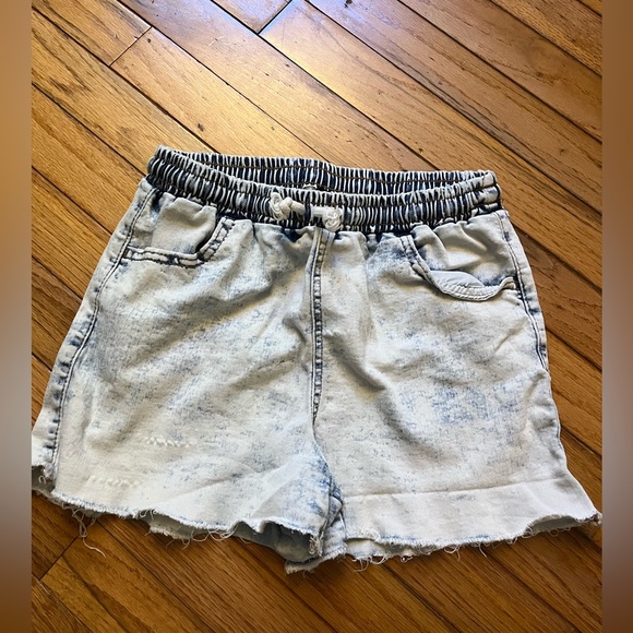 Stonewash Jean Shorts Denim Shortie Cutoff Jorts art class Girls 10/12 - Picture 7 of 8